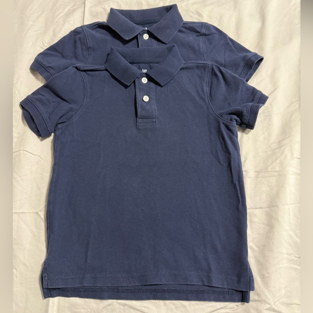 GAP Blue Polo Shirt Classic Knit Short Sleeve
